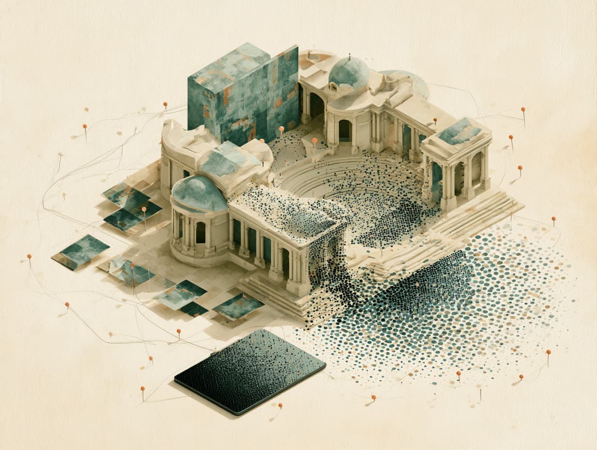 Command Dashboard Renaissance dither illustration