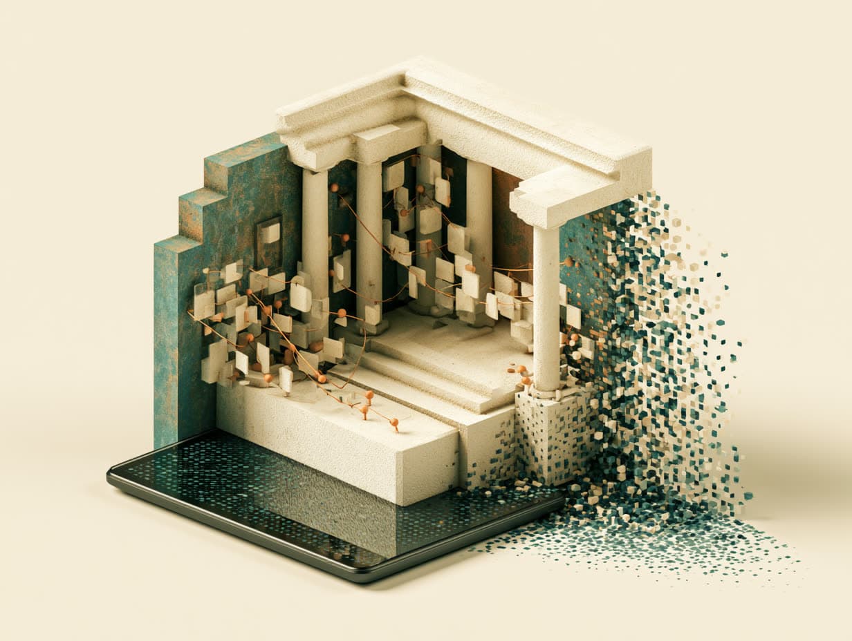 Ticket Flow Renaissance dither illustration