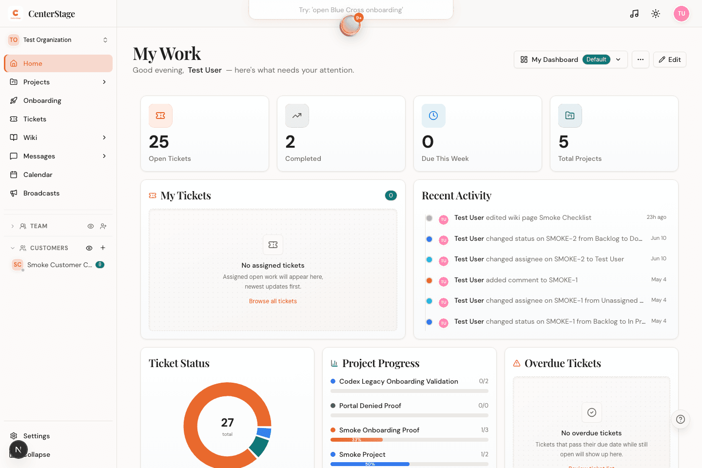 Home command center CenterStage product screenshot